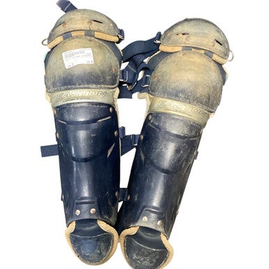 Used Easton CATCHERS SHINGAURD Catchers Leg Guards Navy Blue Junior 11479-S000398977