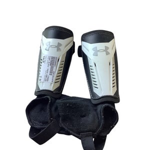 Used Under Armour YOUTH CHALLENGE Soccer Shin Guards Youth White SM 11479-S000398923