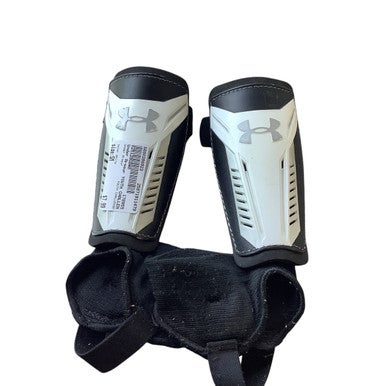 Used Under Armour YOUTH CHALLENGE Soccer Shin Guards Youth White SM 11479-S000398923