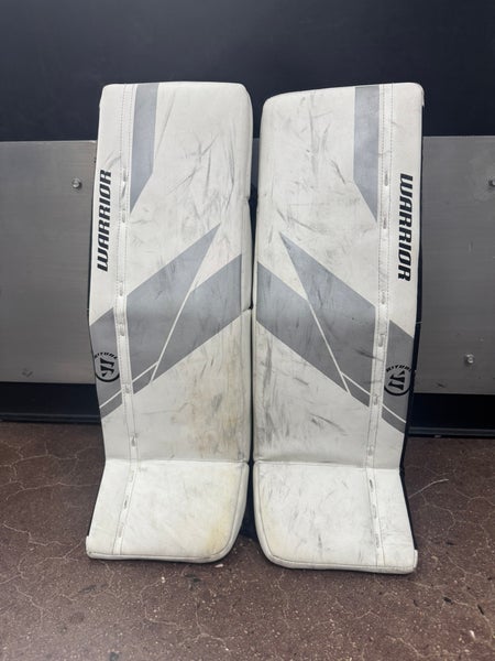 White 24" Youth Warrior Ritual G7 Goalie Leg Pads (Used)