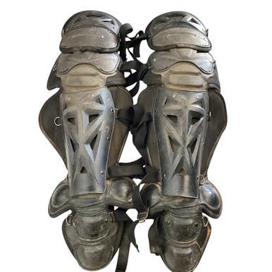Used Mizuno SAMURAI SHIN GUARDS Catchers Leg Guards Black Adult 11760-S000078938