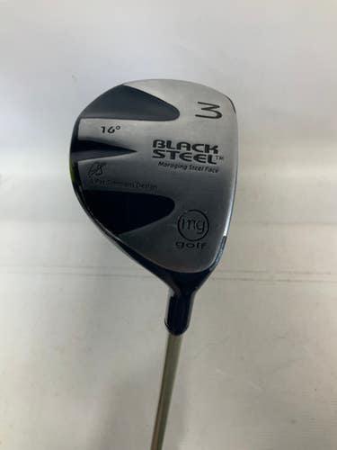 Used MG Golf BLACK STEEL Mens Fairway Wood RH 3 Wood 11823-S000032912