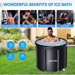 ONLYCARE Ice Bath Tub for Athletes - Upgrade 85 Gal Cold Plunge Tub with Cover