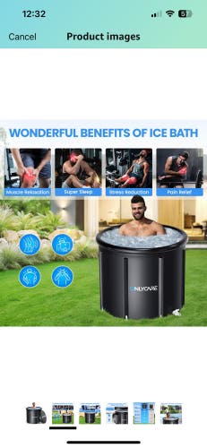ONLYCARE Ice Bath Tub for Athletes - Upgrade 85 Gal Cold Plunge Tub with Cover