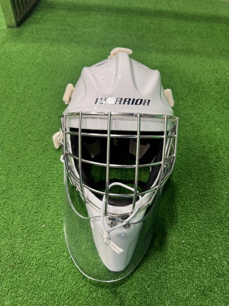 White Senior Warrior Ritual F2E+ Goalie Mask (Used)