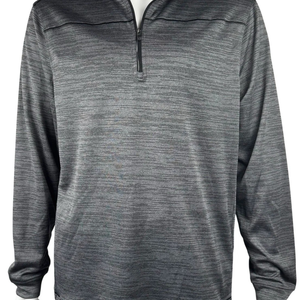 Pebble Beach Mens Large Gray Dry-Luxe Performance 1/4 Zip Shirt Pull Over New