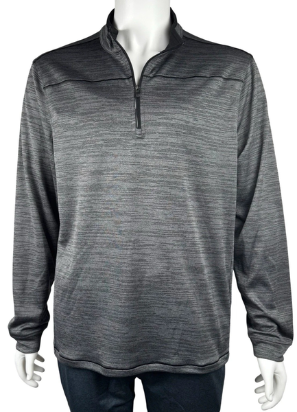 Pebble Beach Mens Large Gray Dry-Luxe Performance 1/4 Zip Shirt Pull Over New