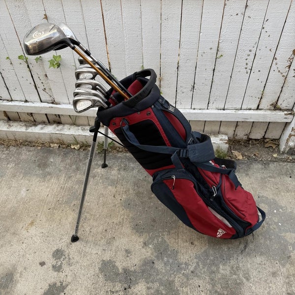 Cleveland Mens Right Handed Golf Club Complete Set With Adidas Stand Bag