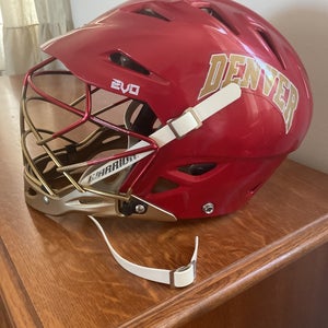 Game Worn Denver Pioneers Lax Helmet