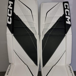 32+1 CCM Eflex 6.5 Goalie Leg Pads (New) - White/Black