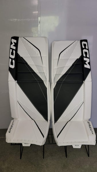 32+1 CCM Eflex 6.5 Goalie Leg Pads (New) - White/Black