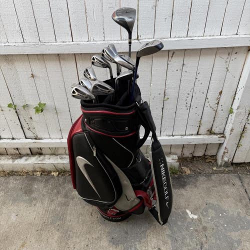 Nike Mens Right Handed Golf Club Set With Nike Staff Bag (See Description)