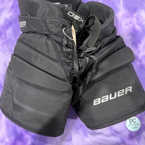 Black Junior Small Bauer GSX Hockey Goalie Pants (Used)