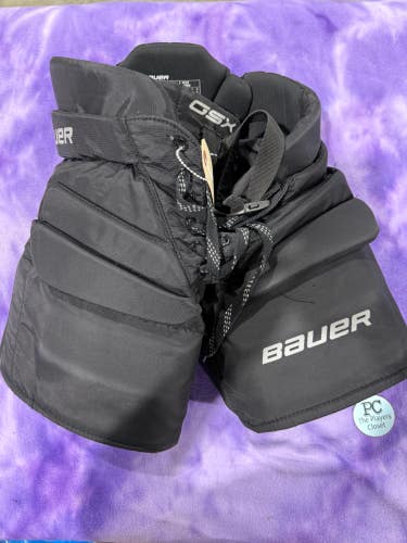 Black Junior Small Bauer GSX Hockey Goalie Pants (Used)