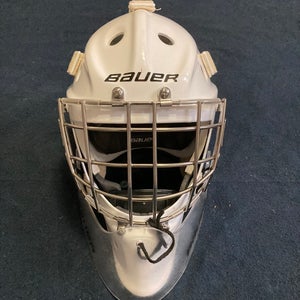 White Senior Bauer 940 Goalie Mask (Used)