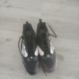 Black Men's Size 13.0 (W 14.0) Adult Adidas Low Top Molded Cleats (New)