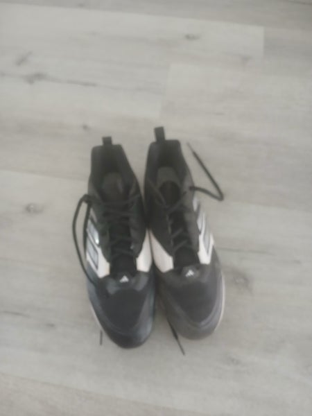 Black Men's Size 13.0 (W 14.0) Adult Adidas Low Top Molded Cleats (New)