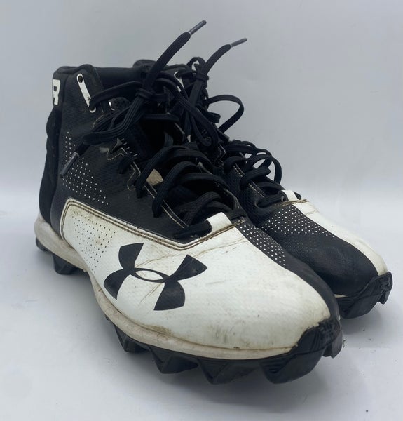 Black Men's Size M 9.0 Under Armour High Top Renegade RM Molded Cleats