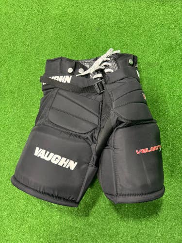 Black Junior Small Vaughn Velocity V10 Hockey Goalie Pants (Used)