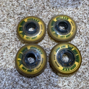 Used 4 76mm Rink Rat Hotshot Inline Skate Wheels
