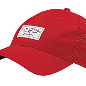 NEW TaylorMade Performance Lite Patch Red Adjustable Golf Hat/Cap