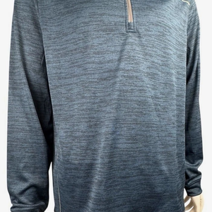 Pebble Beach Mens Large Blue Dry-Luxe Performance 1/4 Zip Shirt Pull Over New
