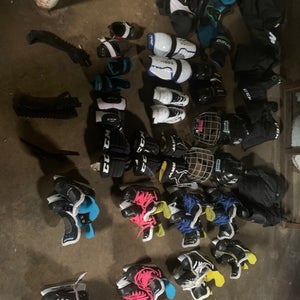 Youth hockey gear and bag