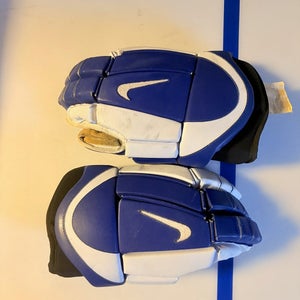 Nike Blue & White Retro Hockey Gloves