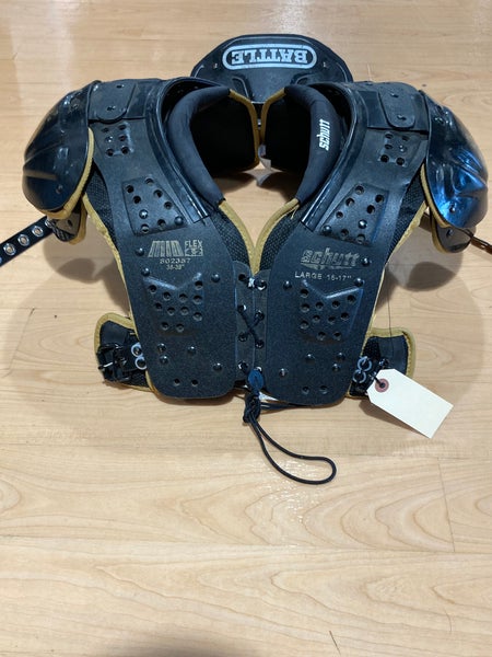 Used Adult Large Schutt MID FLEX 4.2 Shoulder Pads | BATTLE Backplate Included