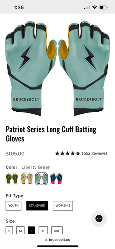 Large Batting Gloves (New)