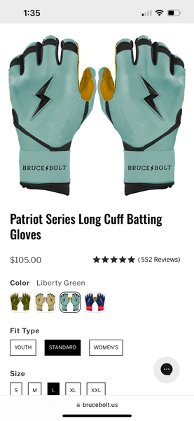 Large Batting Gloves (New)