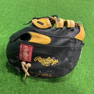 Brown Rawlings Gold Glove Elite LH First Base Baseball Glove 12.5" (Used)