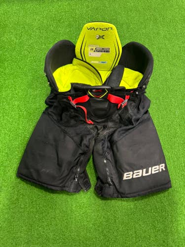 Black Junior Medium Bauer VAPOR 2X Hockey Pants (Used)