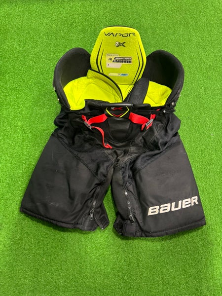 Black Junior Medium Bauer VAPOR 2X Hockey Pants (Used)