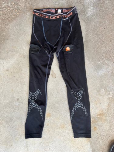 Black Medium Boys Shock Doctor Compression (Used)