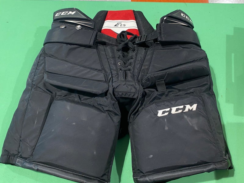Black Intermediate Small CCM e2.9 Hockey Goalie Pants (Used)