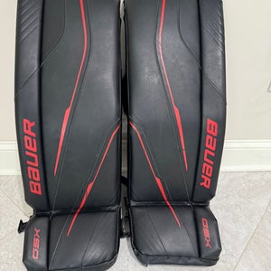 Bauer GSX Goalie Leg Pads Large (30+1) Black + Red