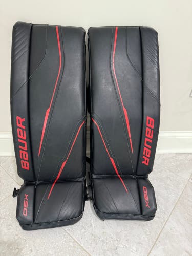 Bauer GSX Goalie Leg Pads Large (30+1) Black + Red