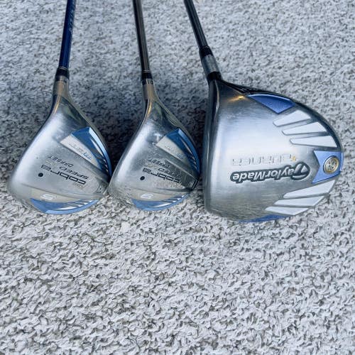 Women's TaylorMade & Cobra Driver & 5/9 Fairway Wood Set Golf Clubs