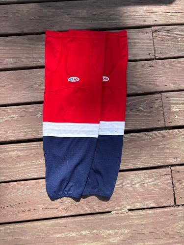 Athletic Knit Socks Red / White / Navy Medium 26”