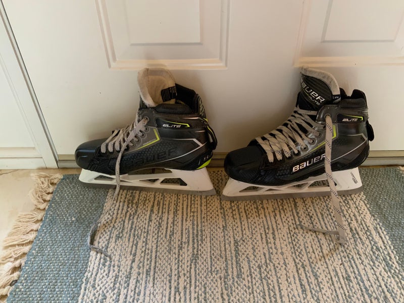 Bauer Elite Hockey Goalie Skates Size 8 Fit 2 W/ Super feet Insoles