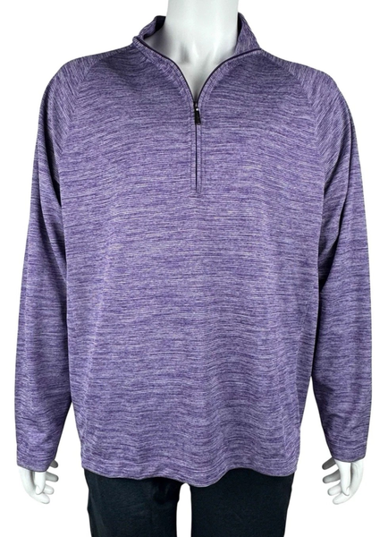 Tommy Bahama XL Purple Island Zone Play Action Quarter Zip Long Sleeve Pullover