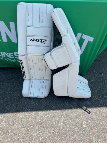 White 32" Intermediate Warrior Ritual GT2 Goalie Leg Pads