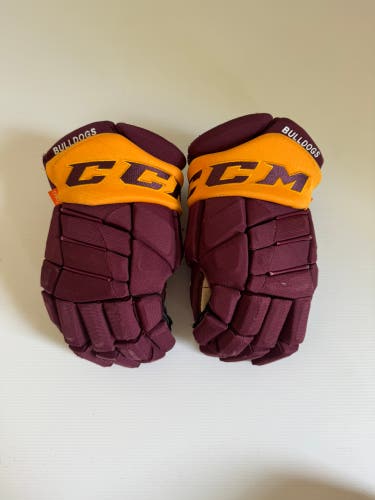 Used Maroon/Gold Senior CCM HGPJS 14" Pro Stock Gloves