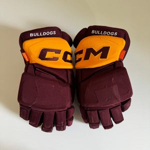 Used Maroon/Gold Senior CCM HGPJSPP 14" Pro Stock Gloves