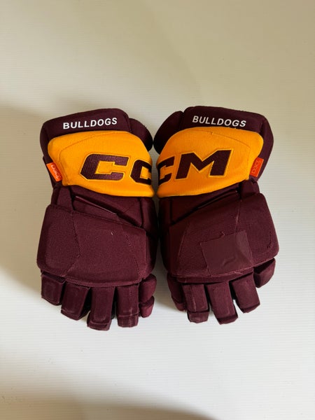 Used Maroon/Gold Senior CCM HGPJSPP 14" Pro Stock Gloves