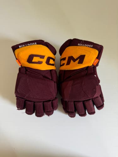 Used Maroon/Gold Senior CCM HGPJSPP 14" Pro Stock Gloves