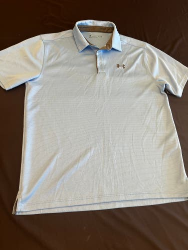 Under Armour light blue polo shirt