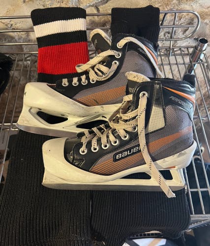 Used Bauer Performance Senior 6 Ice Skates Goalie