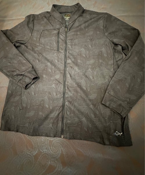Greg Norman blue/black golf full zip jacket
